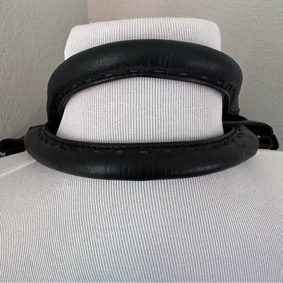 Cole Haan Black Leather Shoulder HOBO Purse Fine Pebbled Leather - Picture 14 of 15